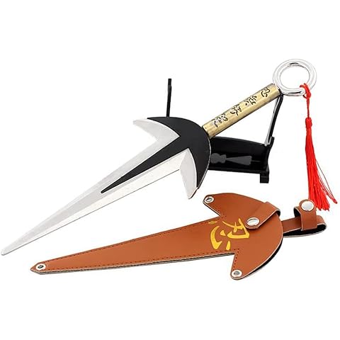 12 Zoll große Waffe Ninja Kunai Kakashi Namikaze Minato Yondaime Modell Metall Actionfigur Spielzeug Geschenk Cover