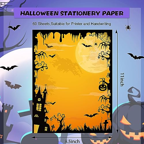 Papier à lettre Halloween pour impression de menu et invitations de fête - 3
