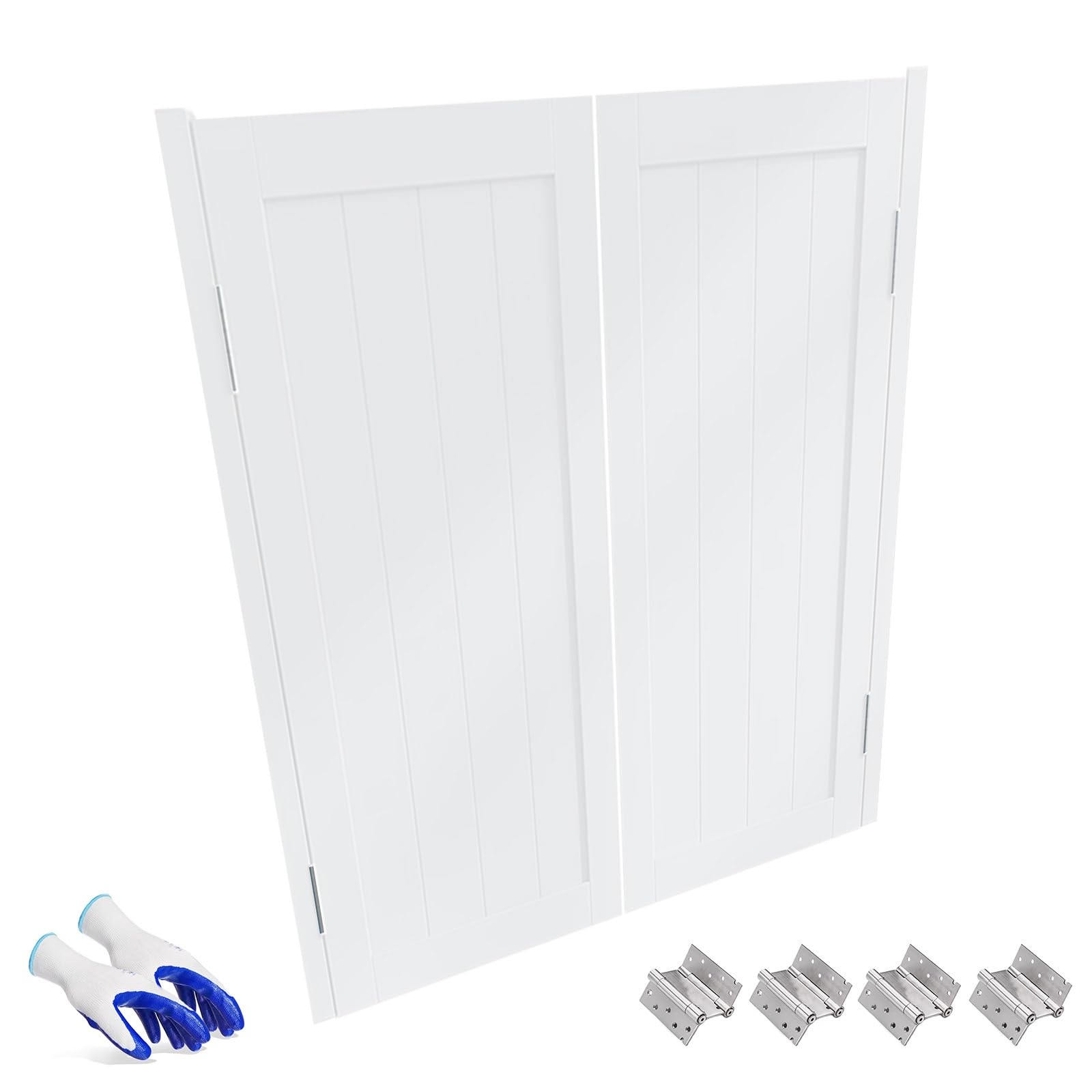 30/32/36 Zoll breite Salonschwingtüren, Innentüren aus Massivholz, Salon-Cafétüren, Trenntüren im westlichen Stil für Schlafzimmer, Veranda, Keller, Thekeneingang (Weiß, 86 x 100 c