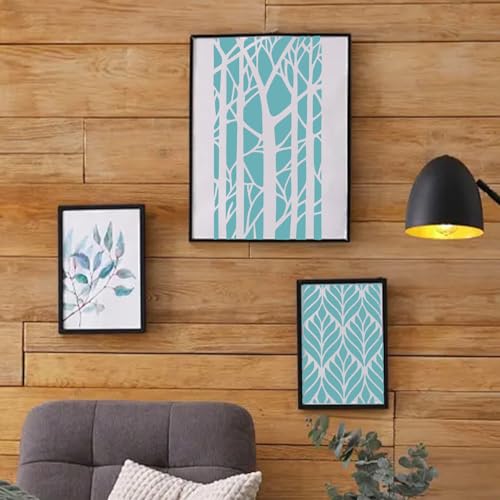 16 Stück Kunststoff Schablonen Set, 22 X 10 Cm Schablonen Textilgestaltung Abstrakte Schichtschablone Wiederverwendbare Malschablonen Schablonens für DIY, Möbel, Holz, Boden, Scrapbooking, Handwerk