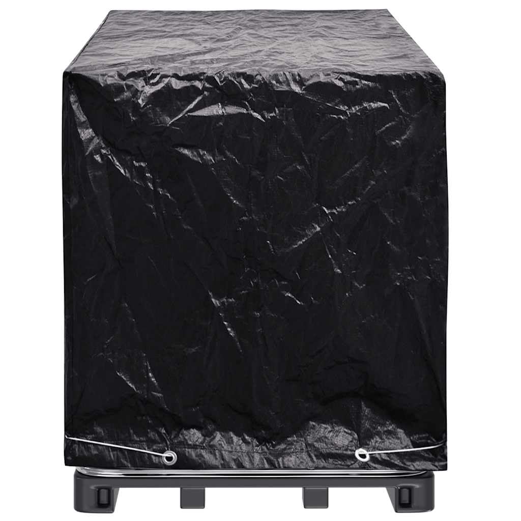 Cubierta para depósito IBC 1000 L polietileno 116 x 100 x 120 cm con 8 ojales de aluminio y cuerda de fijación resistente a la intemperie, resistente a los rayos UV, resistente a la rotura
