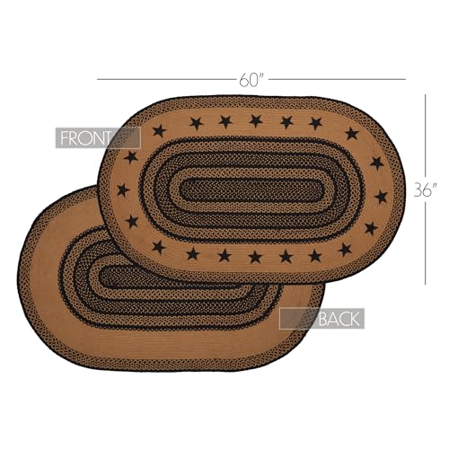 Tapete ovalado Farmhouse de yute 36x60 pulg miniatura 2