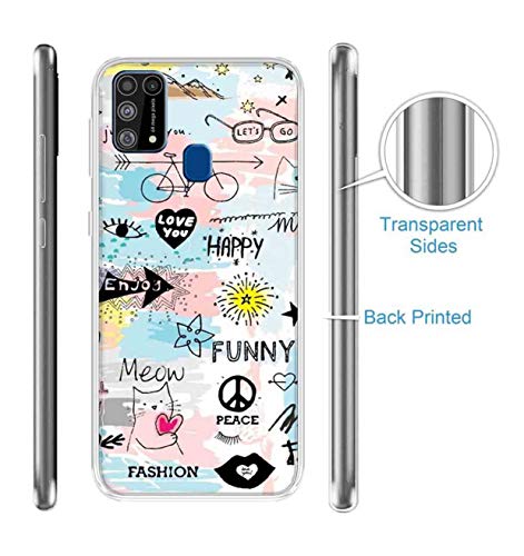 Image of Amazon Brand - Solimo Acrylonitrile Butadiene Styrene Designer Multicolor Love Abstract Printed Soft Back Cover For Samsung Galaxy M31 ( Multicolor)