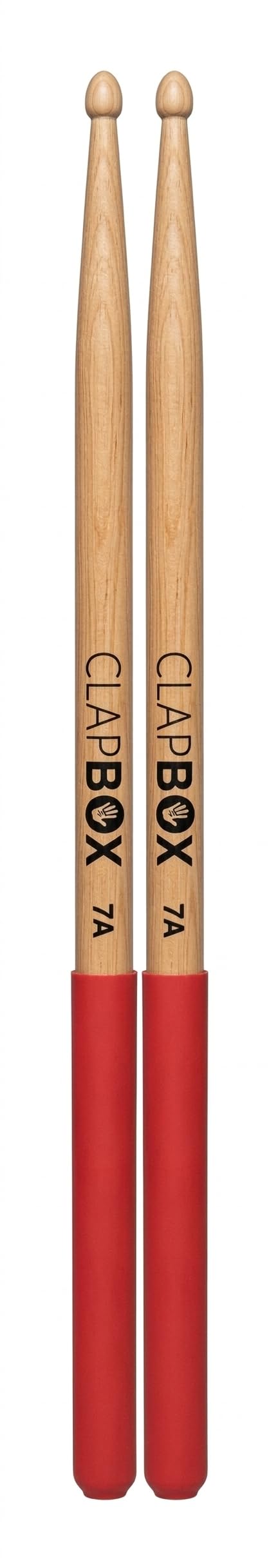 Clapbox Drum Sticks with Grip (Red) Maple Wood, 7A Size - One Pair-picture-10
