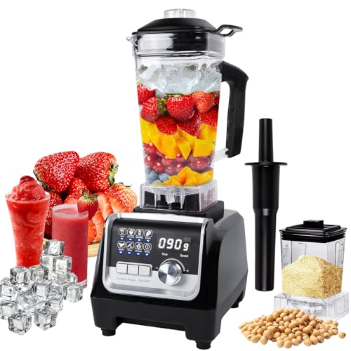 2000W Blender Smoothie Maker, 2L Commercial Smoothie Blender with 600ML Grinding Cup,Powerful Ice...
