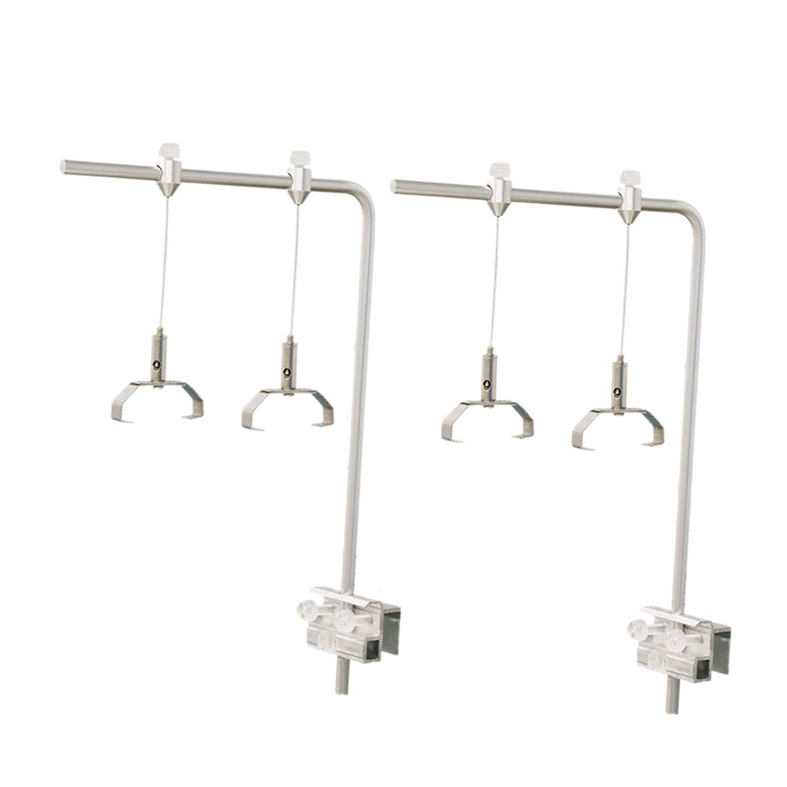 2 Stück Aquariumlichthalterung Lampenbügel Montagegestell Lampenstützen Leuchtenhalter mit Verstellbarem Und Universellem Design für Eine Sichere Und, mit 4 Clips