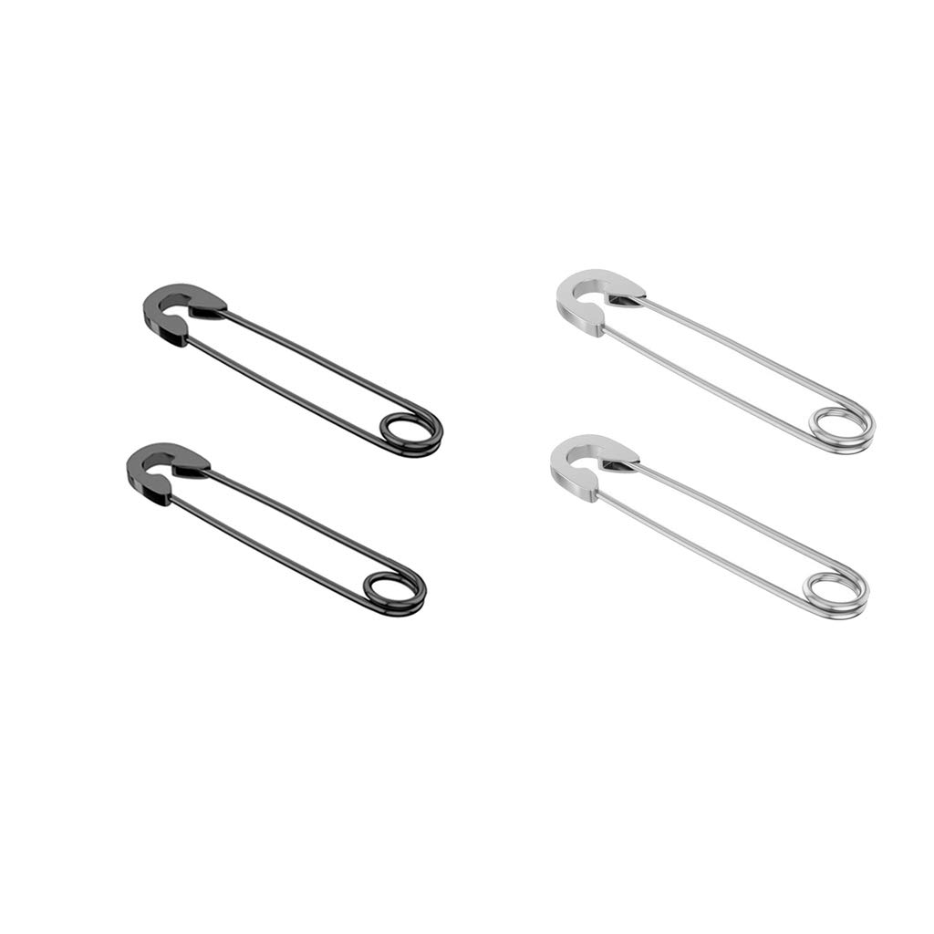 rockible 2 Paires de Boucles d'oreilles en épingle à Nourrice Rétro en Acier Inoxydable