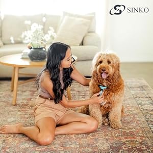   Sinko-Deshedding-Dog-Brush-Professional-Dog-Deshedding-Brush-Dog-Brush-for-Shedding-Pet-Deshedding-Tool-Cat-Deshedding-Brush-Fur-Deshedding-Brush-Pet-Hair-Remover-for-Cats-and-Dogs-Blue