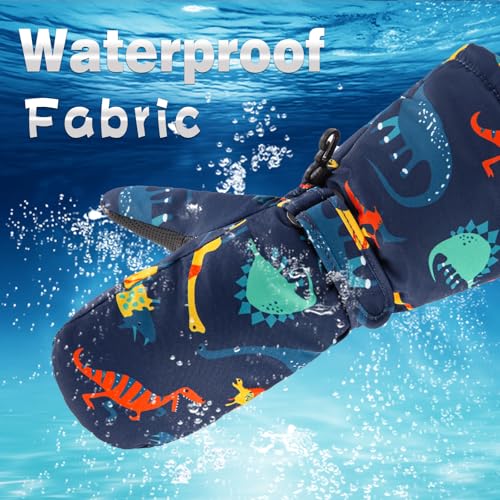 Image of BAVST Winter Kids Waterproof Gloves for Boys Girls Snow Ski Toddler Baby Mittens Outdoor for Infant Teens 1-5T