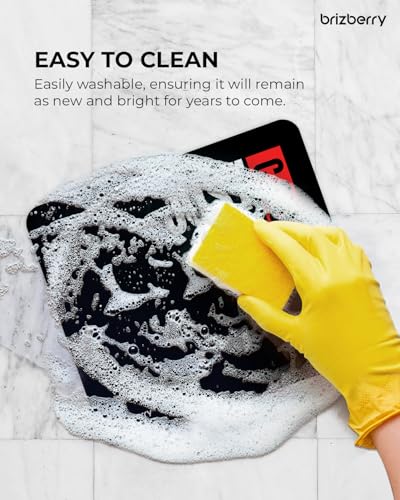 Image of Brizberry Mouse Pad, Optimised for Speed and Precision, Premium Anti Skid Rubber Base, for Office Desktop Laptop PC Mac, 240 x 210 x 3 mm (108S - Pack of 2)