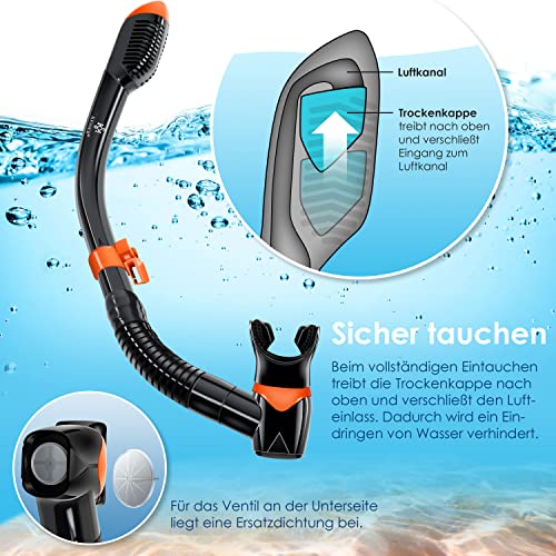 Set da snorkeling professionale maschera da