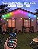 Govee Smart Outdoor String Lights H7021, RGBIC Warm White 96ft (2 Ropes of 48ft) LED Bulbs for Outdoor Decorations, WiFi Patio Lights Work with Alexa, Google, APP Control, IP65 Waterproof