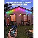 Govee Smart Outdoor String Lights H7021, RGBIC Warm White 96ft (2 Ropes of 48ft) LED Bulbs for Outdoor Decorations, WiFi Patio Lights Work with Alexa, Google, APP Control, IP65 Waterproof - Image 4