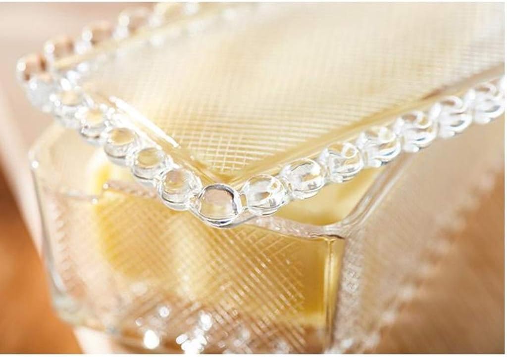 Butter Dishes Glass Clear Transparent Butter Dish With Lid Simple Flour Box Butter Storage Box Kitchen Refrigerator Freshness Box Butter Container