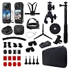 Accessories Kit for Insta360 X5 / X4 Camera, Including Magnetic Mount, Selfie Stick, Tripod, Chest Strap, Headband, Bicycle Clip, Suitcase, Lens Protection Cover,Desktop Base Black