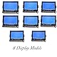 Pardarsey 9 TFT LCD Auto Rückansicht Quad Split Monitor, Fernbedienung, 4-Kanal 4-PIN Stecker Video Eingänge Stoßfest mit 12V-24V 800480HD Bildschirm mit Sonnenschirm Anti-Blende