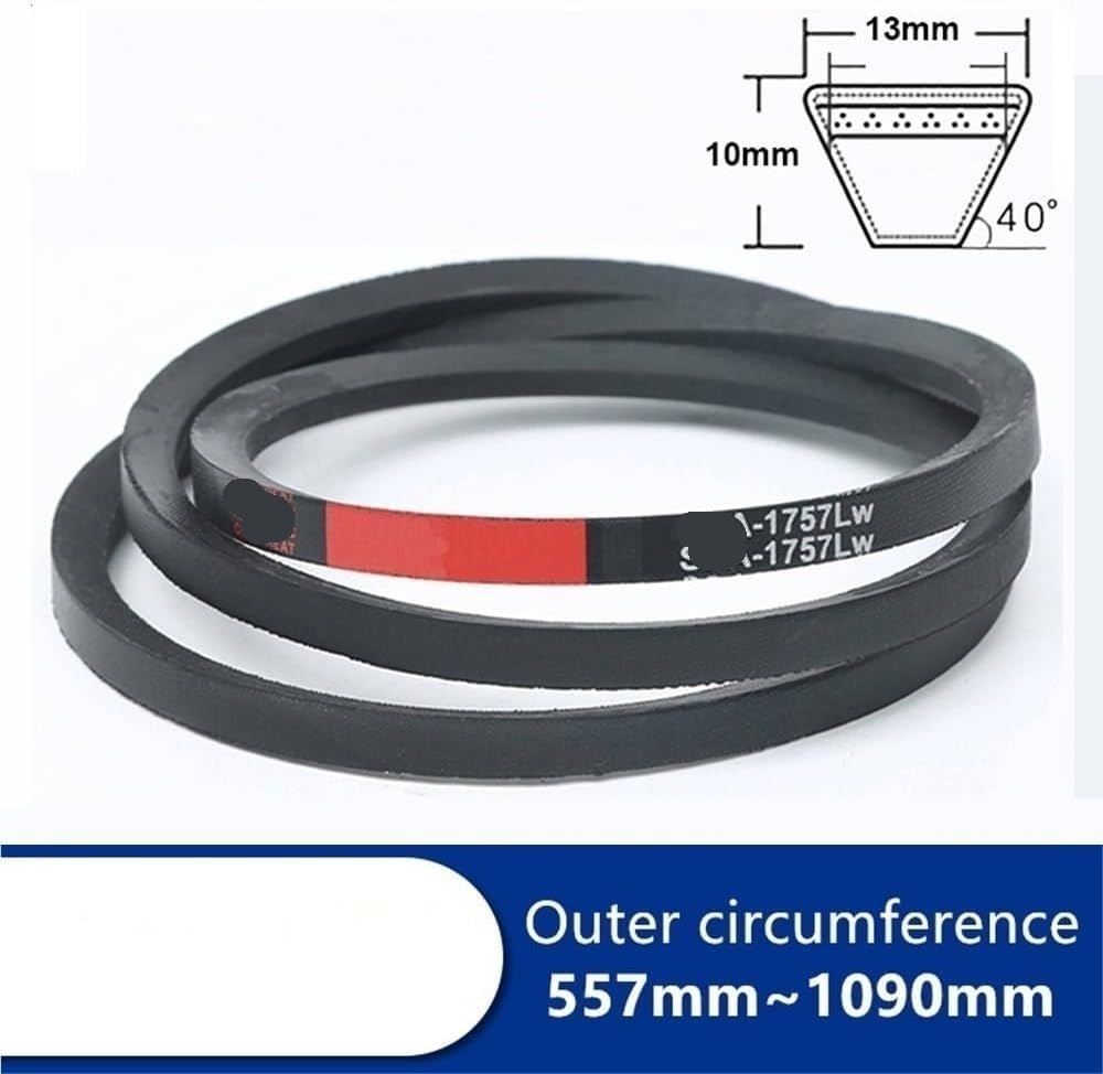 Nastro trasportatore in gomma, efficiente, a trazione stretta, con angolo di 40 gradi per una trasmissione ottimale di potenza, 1 m x 10 mm, 1 pezzo (1016 mm) HeavyDu