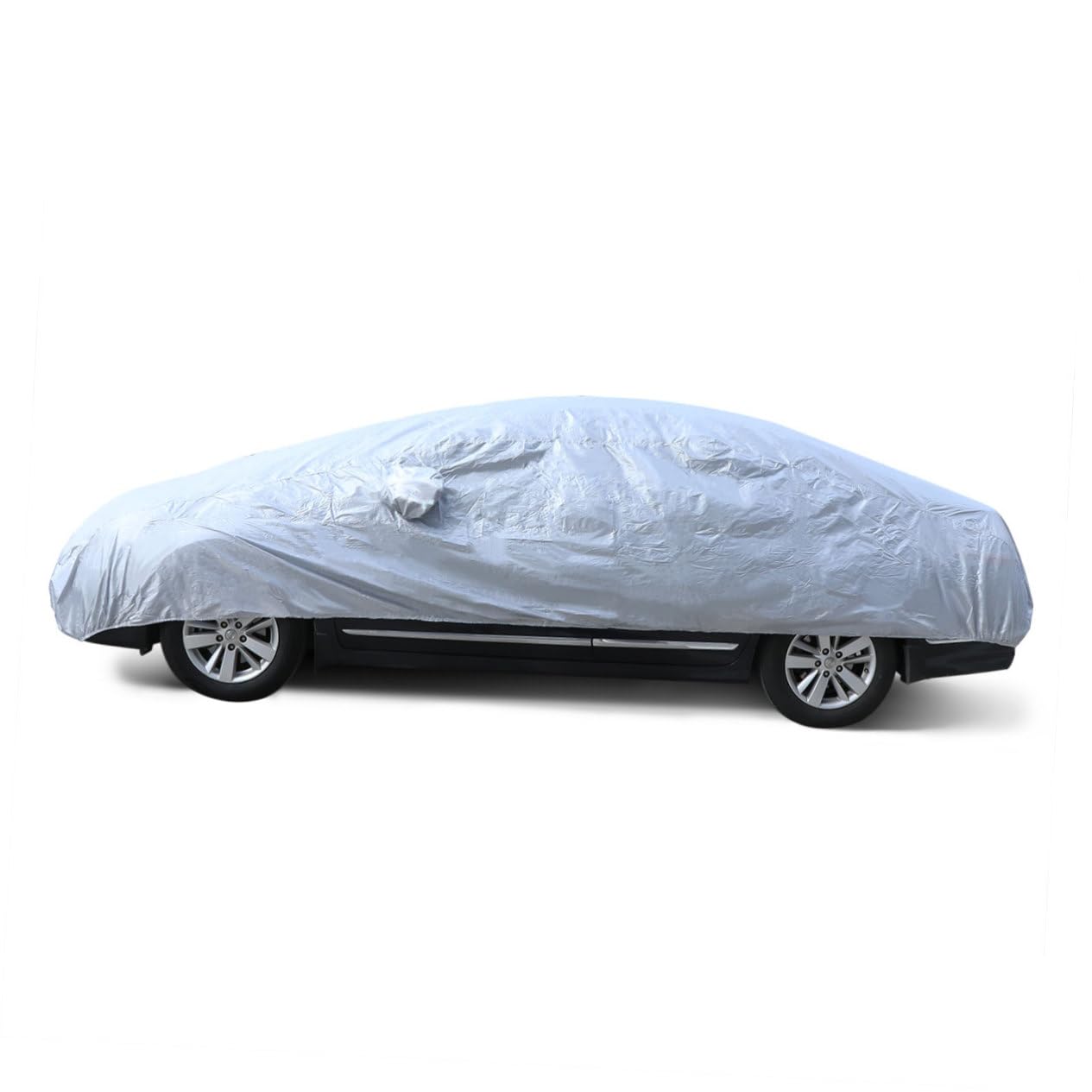 HOLIDYOYO Silver Uv Car Cover Full Car Protector for Snow Rain Dust Breathable Material for Enhanced Durability Suitable