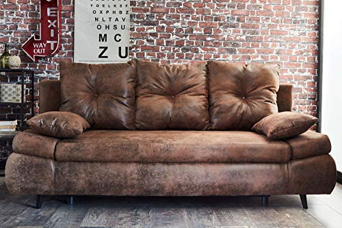 Bestmobilier - Canapé Convertible Larson en Microfibre - Canapé L...