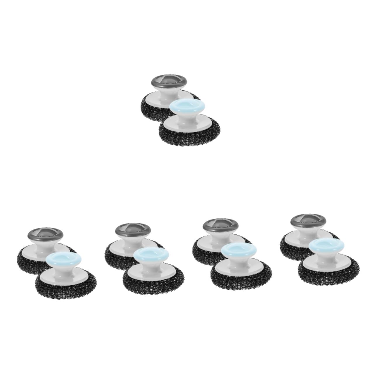 Healeved 10piezas Estropajos De Cocina De Acero Inoxidable Cepillos para Limpiar Platos y Sartenes Diseño Ergonómico y Resistente para Utensilios De Acero y Fundido