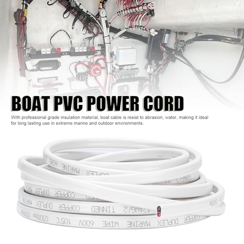 12 Gauge Marine Wire, 12/2 Duplex Marine Grade Cable, 30FT/9M Tinned Copper Boat Electrical Cable, Water Proof OFC PVC 12 AWG Wire for Boat, Automotive, RV, Solar, LED Strips