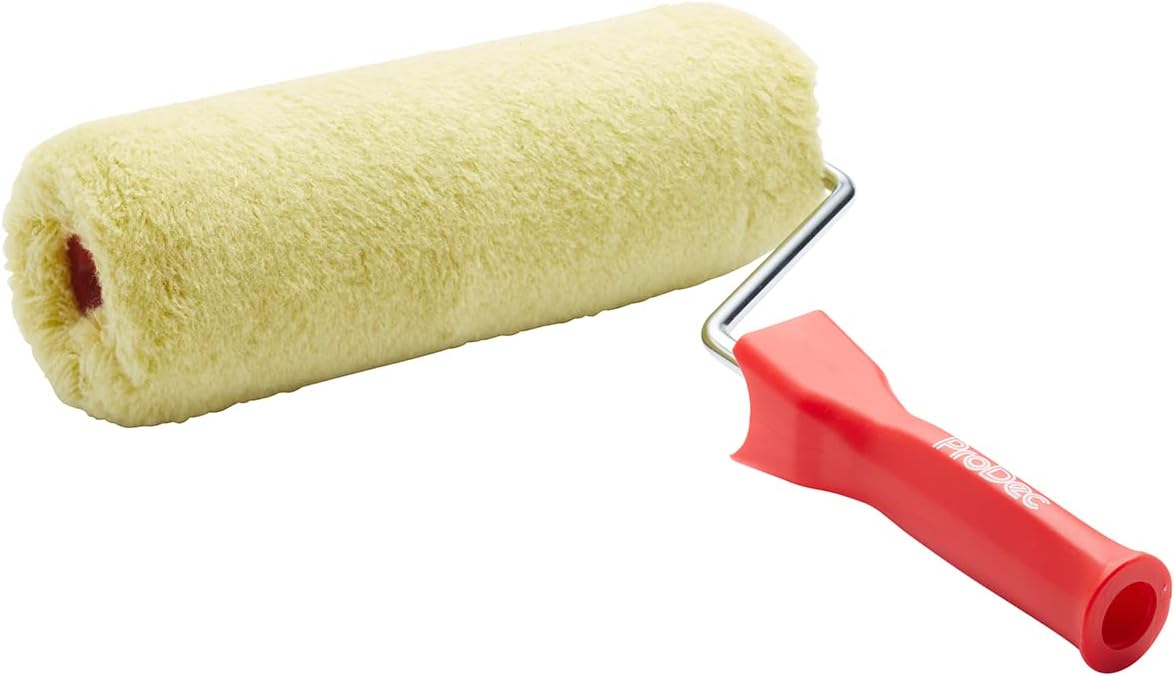 ProDec 9 inch Masonry Woven Paint Roller and Frame, Heavy Duty Paint Roller Set for Painting with Smooth and Textured Masonry Paints on Exterior Walls, 9"