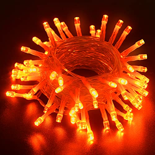 Dalugo Orange Fairy Lights 10ft 3M 30 LED Orange Lights Halloween with Timer Battery Operated String Lights for Indoor Outdoor Halloween Autumn Decorations