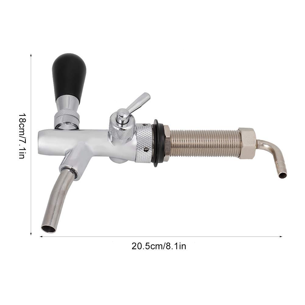 Raguso Grifo de grifo de cerveza ajustable acero inoxidable grifo buena plasticidad