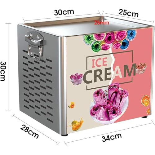 Kommerzielle Maschine zur Herstellung von frittierten Eisrollen, 330 W Mini-Eismaschine for zu Hause, DIY-Maschine for gebratenen Joghurt, Maschine zur Herstellung von frittierten Joghurt-Eisrollen – Bild 8