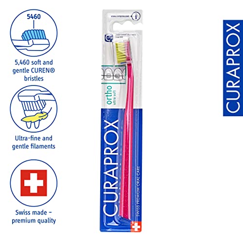 Curaprox CS 5460 Kieferorthopädische Zahnbürste für Zahnspangenpflege