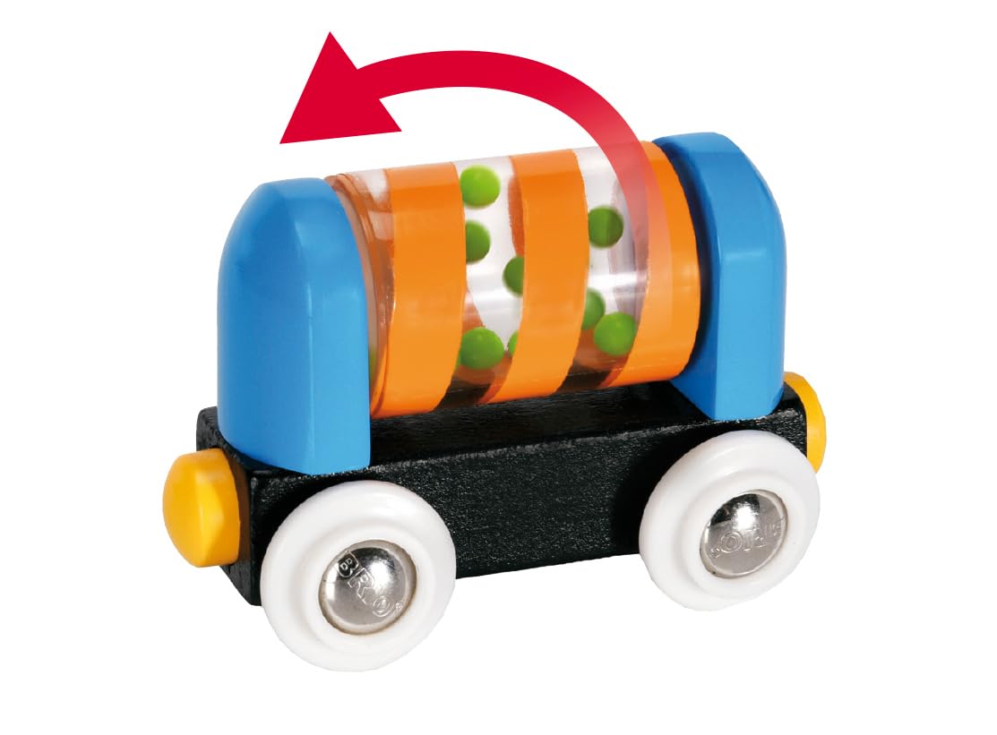 BRIO World 33727 Mein erstes Bahn Spiel Set - Zug mit Waggon, Schienen & Hängebrücke für Kleinkinder Einsteiger-Set empfohlen ab 18 Monaten
