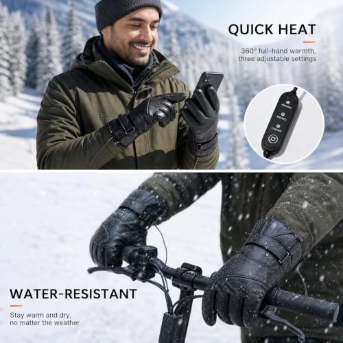USB Heated Gloves Touchscreen Waterproof Winter Outdoor Winter Gloves - image 7
