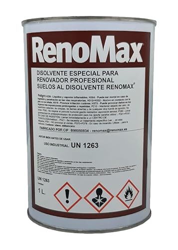 Renomax - Disolvente para Resinas de Hormigón Impreso | Mejora la Aplicación y Durabilidad, Compatible con Resinas al Disolvente | Resina Hormigon, Suelos Porosos y Exteriores, Fácil de Aplicar | 5L