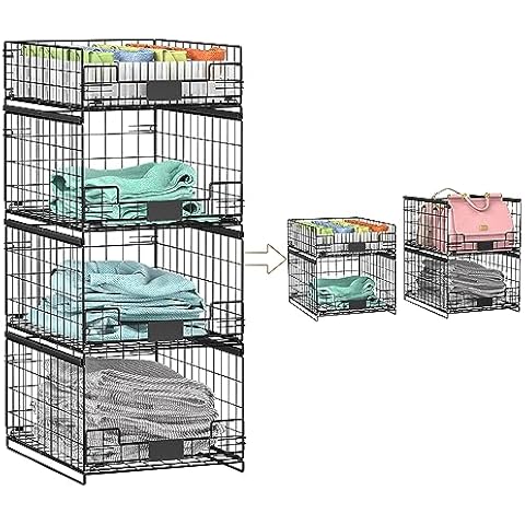 Hencawima 4 Pack Sliding Closet Organizers Cover