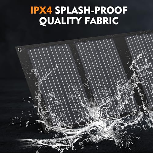 40W Solar Panel EnginStar 40 Watt Foldable Solar Panel for Portable Power Station w/QC3.0 USB Port for Phone Laptop 12-15V DC Output(10 Connectors) for Outdoor Camping RV Off Grid - Image 6