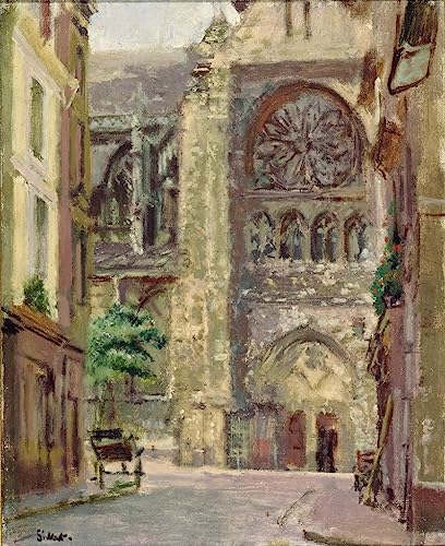 Affiche impression sur toile Rue Pecquet Dieppe Sickert 60x90cm