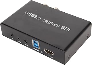Placa de Captura de Vídeo e áudio, Placa de Captura de Jogos 1080P 60FPS, Gravador de Vídeo SDI para USB 3.0 para Transmissão Ao Vivo de Jogos, Funciona para Xbox, para PS4, para