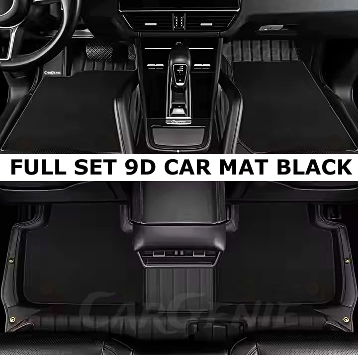 Image of 9D Car Floor Mats for Mahindra 3XO EV | Black | Waterproof | Antislip | Faux Leather | Full Coverage | All Weather | Custom Fitted 9D Car Floor Mats
