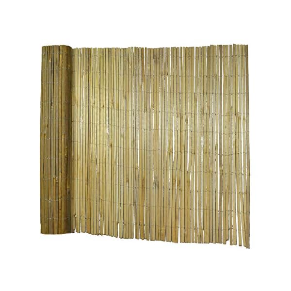 Floordirekt Bambusmatte Brasil | Sichtschutz-Zaun aus gespaltenem Bambus | Natürlicher Sicht- & Windschutz | für Balkon…