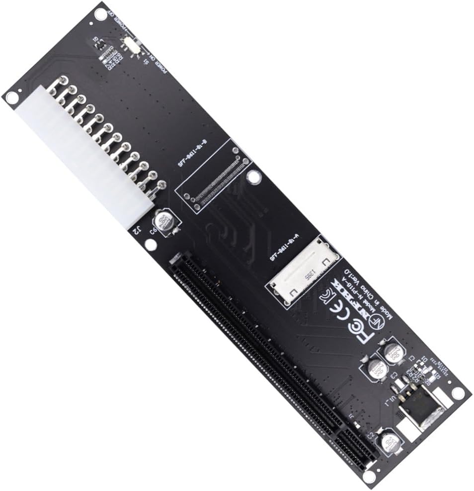 8X Oculink SFF-8612 8611 to PCIE PCI-Express 16x Adapter with ATX 24pin Power Port for Mainboard Graphics Card
