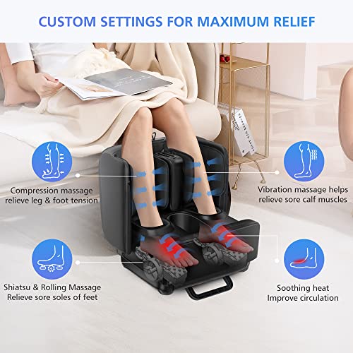 COMFIER-2-in-1-Foot-Massager-Machine-Ottoman-RestShiatsu-Foot-and-Calf-Massager-with-HeatKneadingVibrationCompression-Massagers-for-FeetAnkleLegTired-Muscles-Plantar-Fasciitis