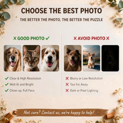 Custom Pet Photo Puzzle 300 Pieces Personalized Dog Cat Jigsaw Puzzle from Your Picture Custom Puzzle Gift for Dog Mom Cat Dad Birthday Gift Pet Lovers Keepsake (Custom Pet Photo Puzzle) - Image 7