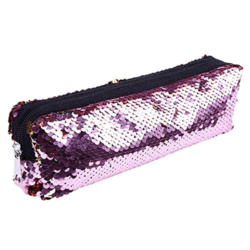 Preisvergleich Produktbild Queenback 1 Teile Pailletten Federmäppchen Makeup Beutel Schreibwaren Aufbewahrungstasche Geldbörse - B, OneSize