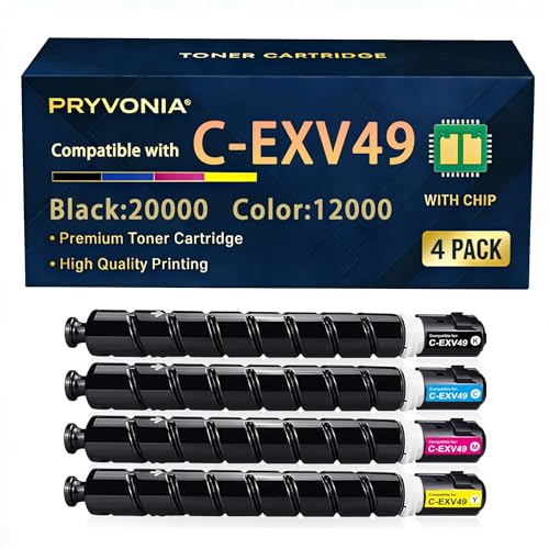 Cartouches de toner compatibles Canon C-EXV49 pour une impression de documents nets en couleur