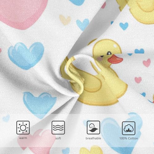 Wusikd Yellow Ducks Boys' Underwear Cotton Pink Blue Hearts Boys Briefs Soft Toddler Underwear 2T3