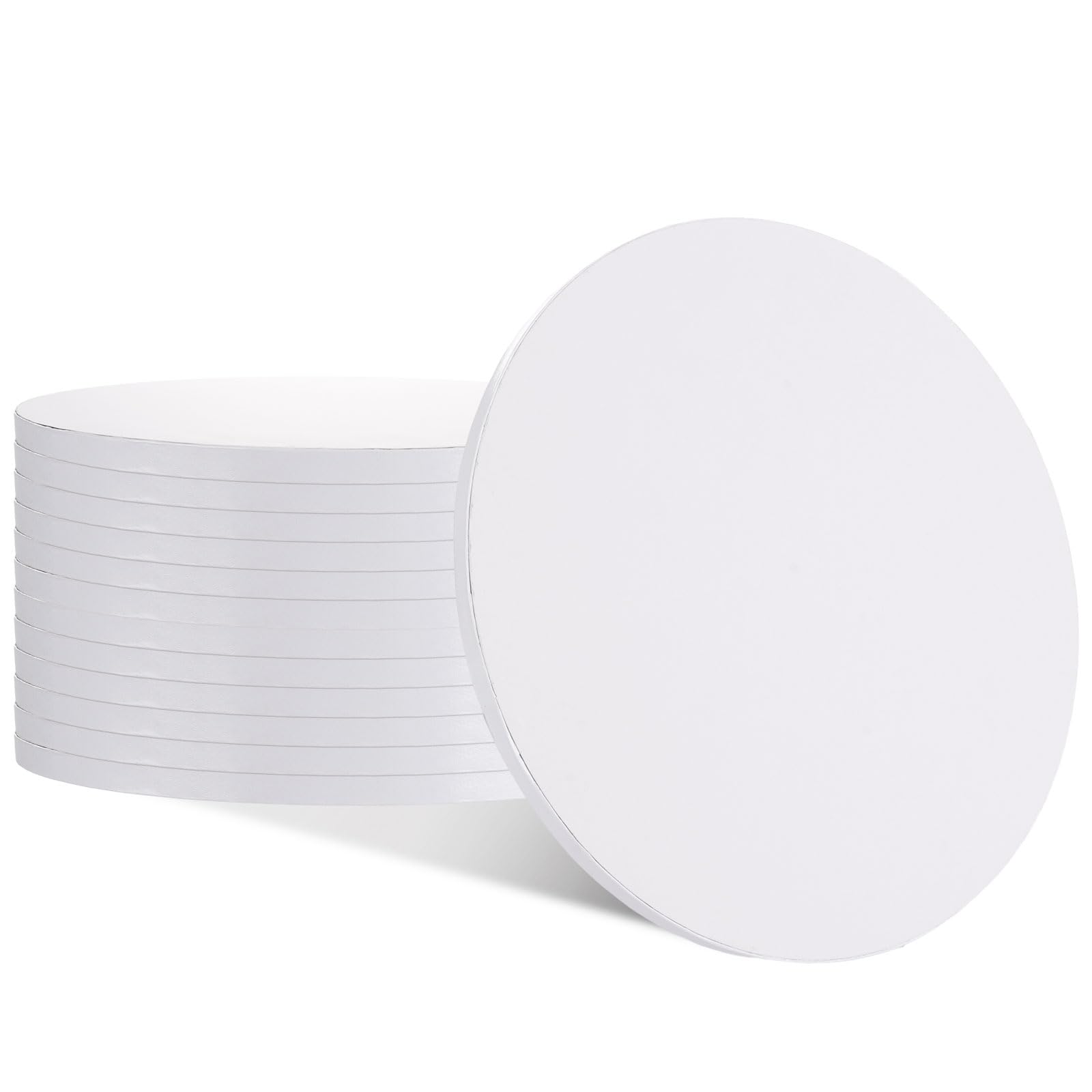 WOPPLXY 12 PCS Cake Board 12MM Thick, 12 Inch Cake Board, White Cake Boards Round Cake Drum for Display Sponges Cake, Wedding Cakes