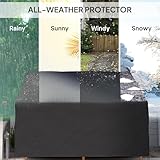 Outsunny 600D Oxford Cloth Furniture Cover, 2 Seater Sofa Protector for Garden Patio, Outdoor, Waterproof, Black, 140L x 84W x 56/94H cm - Image 3