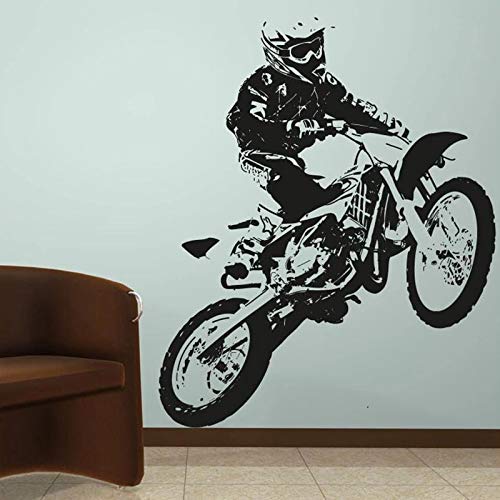 ASFGA Motocross Racing Aufkleber Auto Motocross Poster Vinyl Wandtattoo Dekoration Wandbild Motocross Racing Aufkleber Outdoor Sports 116x142cm