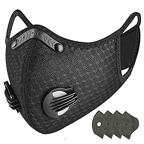 unhg Dust Breathing Mask Activated Carbon Dustproof Mask with Extra Carbon Filters Half