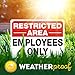 Restricted Area Employees Only Sign, 10x14 Inches, Rust Free .040 Aluminum, Fade Resistant, Made in USA by My Sign Center